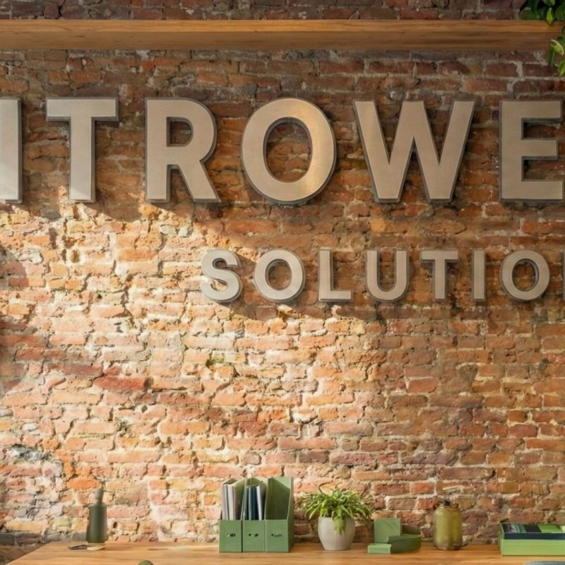 introweb solutions logo on wall